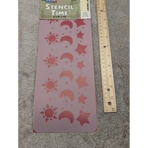 Vintage Provo Craft Stencil Time Sky Signs Sun Moon Stars 41-8351 5.25x13 NOS
